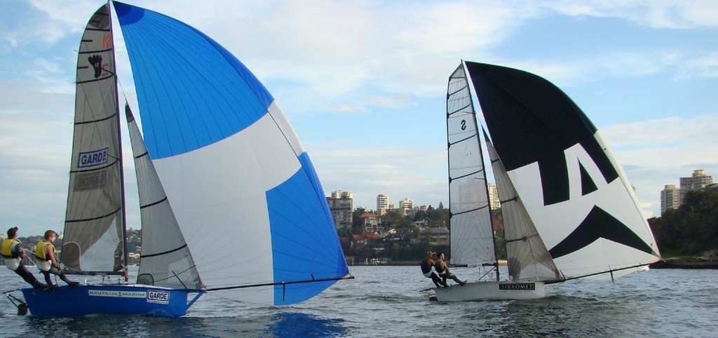 12 foot skiffs - down the run © Courtesy 12ft Skiff Association
